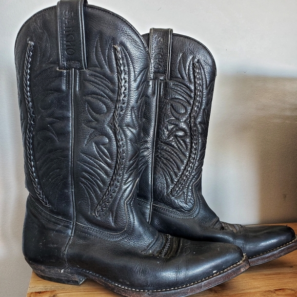 Vintage leather cowboy boots - Picture 1 of 6